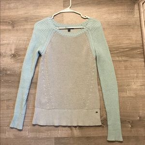 American Eagle Light blue and grey sweater